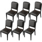 Modern Dining Chair 19'' Wide Open Side Chair with 4 Wood Legs for Home Use Black 6 Piece Set Black Clearhalo ' kitchen&dining_furn' 'Dining Chairs' 'Dining Tables & Seating' 'dining_chair' 'furn' 'furn_dining_chair' 'Furniture' 'furniture_dining_chair' 'Kitchen & Dining Furniture' 'kitchen' 3541169