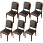 Modern Dining Chair 19'' Wide Open Side Chair with 4 Wood Legs for Home Use Black 6 Piece Set Walnut Clearhalo ' kitchen&dining_furn' 'Dining Chairs' 'Dining Tables & Seating' 'dining_chair' 'furn' 'furn_dining_chair' 'Furniture' 'furniture_dining_chair' 'Kitchen & Dining Furniture' 'kitchen' 3541172