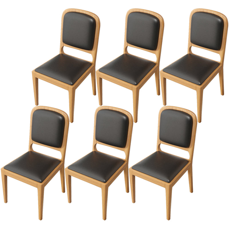 Modern Dining Chair 19'' Wide Open Side Chair with 4 Wood Legs for Home Use Black 6 Piece Set Natural Wood Clearhalo ' kitchen&dining_furn' 'Dining Chairs' 'Dining Tables & Seating' 'dining_chair' 'furn' 'furn_dining_chair' 'Furniture' 'furniture_dining_chair' 'Kitchen & Dining Furniture' 'kitchen' 3541175