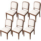 Modern Dining Chair 19'' Wide Open Side Chair with 4 Wood Legs for Home Use White 6 Piece Set Walnut Clearhalo ' kitchen&dining_furn' 'Dining Chairs' 'Dining Tables & Seating' 'dining_chair' 'furn' 'furn_dining_chair' 'Furniture' 'furniture_dining_chair' 'Kitchen & Dining Furniture' 'kitchen' 3541178