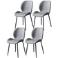 Contemporary Style Metal Dining Room Chair Solid Back Chair with Black Legs Dark Gray PU 4 Piece Set Clearhalo ' kitchen&dining_furn' 'Dining Chairs' 'Dining Tables & Seating' 'dining_chair' 'furn' 'furn_dining_chair' 'Furniture' 'furniture_dining_chair' 'Kitchen & Dining Furniture' 'kitchen' 3541192