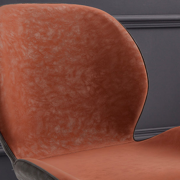 Contemporary Style Metal Dining Room Chair Solid Back Chair with Black Legs Clearhalo ' kitchen&dining_furn' 'Dining Chairs' 'Dining Tables & Seating' 'dining_chair' 'furn' 'furn_dining_chair' 'Furniture' 'furniture_dining_chair' 'Kitchen & Dining Furniture' 'kitchen' 3541193