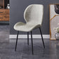 Contemporary Style Metal Dining Room Chair Solid Back Chair with Black Legs Grey PU 1 Piece Clearhalo ' kitchen&dining_furn' 'Dining Chairs' 'Dining Tables & Seating' 'dining_chair' 'furn' 'furn_dining_chair' 'Furniture' 'furniture_dining_chair' 'Kitchen & Dining Furniture' 'kitchen' 3541204