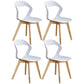 Scandinavian Home Side Chair Indoor Open Back Plastic Dining Room Chair Set White 4 Piece Set Wood Clearhalo ' kitchen&dining_furn' 'Dining Chairs' 'Dining Tables & Seating' 'dining_chair' 'furn' 'furn_dining_chair' 'Furniture' 'furniture_dining_chair' 'Kitchen & Dining Furniture' 'kitchen' 3541226