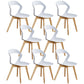 Scandinavian Home Side Chair Indoor Open Back Plastic Dining Room Chair Set White 8 Piece Set Wood Clearhalo ' kitchen&dining_furn' 'Dining Chairs' 'Dining Tables & Seating' 'dining_chair' 'furn' 'furn_dining_chair' 'Furniture' 'furniture_dining_chair' 'Kitchen & Dining Furniture' 'kitchen' 3541228