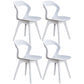 Scandinavian Home Side Chair Indoor Open Back Plastic Dining Room Chair Set White 4 Piece Set Plastic Clearhalo ' kitchen&dining_furn' 'Dining Chairs' 'Dining Tables & Seating' 'dining_chair' 'furn' 'furn_dining_chair' 'Furniture' 'furniture_dining_chair' 'Kitchen & Dining Furniture' 'kitchen' 3541230