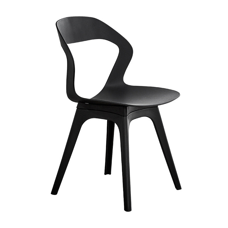 Scandinavian Home Side Chair Indoor Open Back Plastic Dining Room Chair Set Clearhalo ' kitchen&dining_furn' 'Dining Chairs' 'Dining Tables & Seating' 'dining_chair' 'furn' 'furn_dining_chair' 'Furniture' 'furniture_dining_chair' 'Kitchen & Dining Furniture' 'kitchen' 3541233
