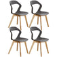 Scandinavian Home Side Chair Indoor Open Back Plastic Dining Room Chair Set Grey 4 Piece Set Wood Clearhalo ' kitchen&dining_furn' 'Dining Chairs' 'Dining Tables & Seating' 'dining_chair' 'furn' 'furn_dining_chair' 'Furniture' 'furniture_dining_chair' 'Kitchen & Dining Furniture' 'kitchen' 3541234