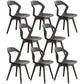 Scandinavian Home Side Chair Indoor Open Back Plastic Dining Room Chair Set Grey 8 Piece Set Plastic Clearhalo ' kitchen&dining_furn' 'Dining Chairs' 'Dining Tables & Seating' 'dining_chair' 'furn' 'furn_dining_chair' 'Furniture' 'furniture_dining_chair' 'Kitchen & Dining Furniture' 'kitchen' 3541240