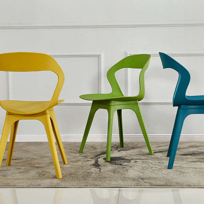 Scandinavian Home Side Chair Indoor Open Back Plastic Dining Room Chair Set Clearhalo ' kitchen&dining_furn' 'Dining Chairs' 'Dining Tables & Seating' 'dining_chair' 'furn' 'furn_dining_chair' 'Furniture' 'furniture_dining_chair' 'Kitchen & Dining Furniture' 'kitchen' 3541241