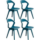 Scandinavian Home Side Chair Indoor Open Back Plastic Dining Room Chair Set Blue 4 Piece Set Plastic Clearhalo ' kitchen&dining_furn' 'Dining Chairs' 'Dining Tables & Seating' 'dining_chair' 'furn' 'furn_dining_chair' 'Furniture' 'furniture_dining_chair' 'Kitchen & Dining Furniture' 'kitchen' 3541252