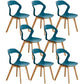 Scandinavian Home Side Chair Indoor Open Back Plastic Dining Room Chair Set Blue 8 Piece Set Wood Clearhalo ' kitchen&dining_furn' 'Dining Chairs' 'Dining Tables & Seating' 'dining_chair' 'furn' 'furn_dining_chair' 'Furniture' 'furniture_dining_chair' 'Kitchen & Dining Furniture' 'kitchen' 3541255