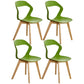 Scandinavian Home Side Chair Indoor Open Back Plastic Dining Room Chair Set Green 4 Piece Set Wood Clearhalo ' kitchen&dining_furn' 'Dining Chairs' 'Dining Tables & Seating' 'dining_chair' 'furn' 'furn_dining_chair' 'Furniture' 'furniture_dining_chair' 'Kitchen & Dining Furniture' 'kitchen' 3541260