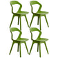Scandinavian Home Side Chair Indoor Open Back Plastic Dining Room Chair Set Green 4 Piece Set Plastic Clearhalo ' kitchen&dining_furn' 'Dining Chairs' 'Dining Tables & Seating' 'dining_chair' 'furn' 'furn_dining_chair' 'Furniture' 'furniture_dining_chair' 'Kitchen & Dining Furniture' 'kitchen' 3541262