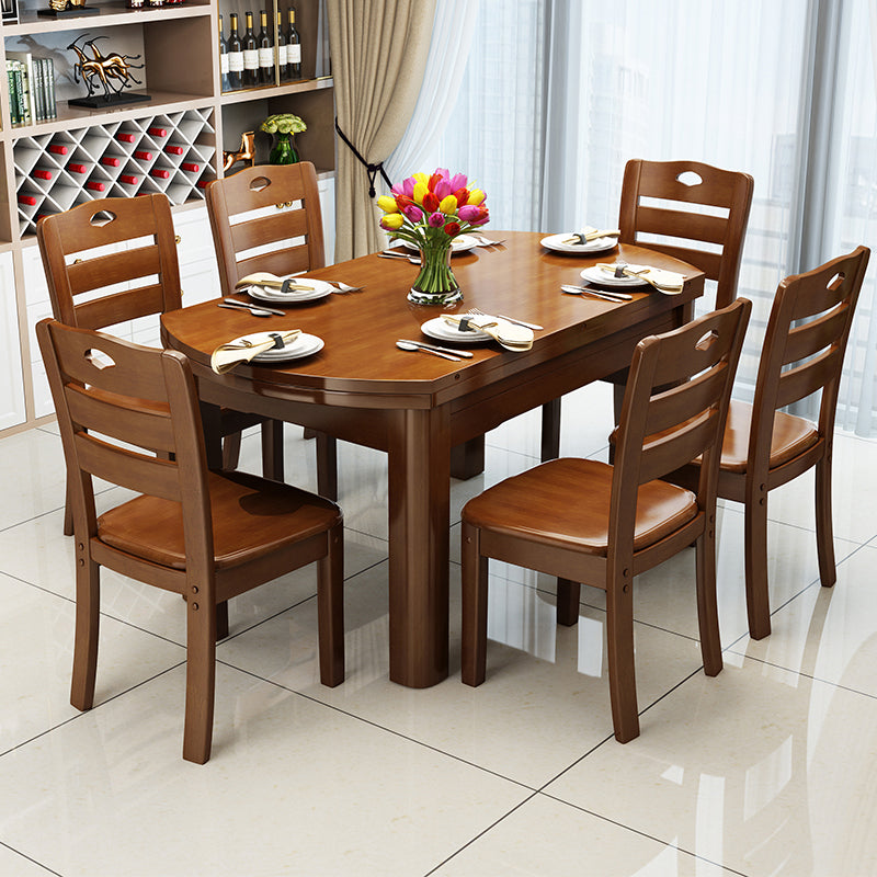 Traditional Style Oak Solid Wood Dining Chair Ladder Back Dining Chair Clearhalo ' kitchen&dining_furn' 'Dining Chairs' 'Dining Tables & Seating' 'dining_chair' 'furn' 'furn_dining_chair' 'Furniture' 'furniture_dining_chair' 'Kitchen & Dining Furniture' 'kitchen' 3541267