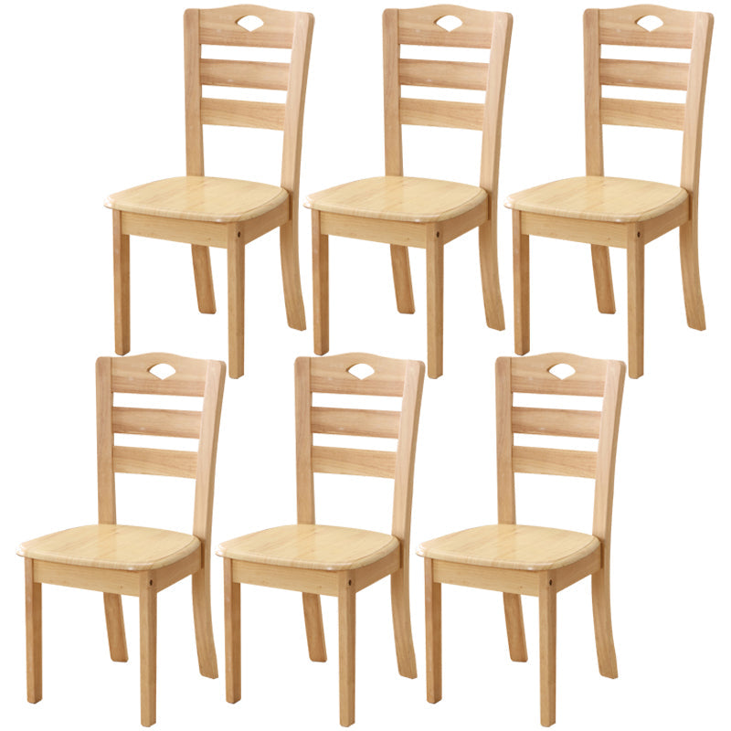 Traditional Style Oak Solid Wood Dining Chair Ladder Back Dining Chair Natural 6 Piece Set Clearhalo ' kitchen&dining_furn' 'Dining Chairs' 'Dining Tables & Seating' 'dining_chair' 'furn' 'furn_dining_chair' 'Furniture' 'furniture_dining_chair' 'Kitchen & Dining Furniture' 'kitchen' 3541268