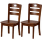 Traditional Style Oak Solid Wood Dining Chair Ladder Back Dining Chair Walnut 2 Piece Set Clearhalo ' kitchen&dining_furn' 'Dining Chairs' 'Dining Tables & Seating' 'dining_chair' 'furn' 'furn_dining_chair' 'Furniture' 'furniture_dining_chair' 'Kitchen & Dining Furniture' 'kitchen' 3541282