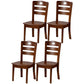 Traditional Style Oak Solid Wood Dining Chair Ladder Back Dining Chair Walnut 4 Piece Set Clearhalo ' kitchen&dining_furn' 'Dining Chairs' 'Dining Tables & Seating' 'dining_chair' 'furn' 'furn_dining_chair' 'Furniture' 'furniture_dining_chair' 'Kitchen & Dining Furniture' 'kitchen' 3541284