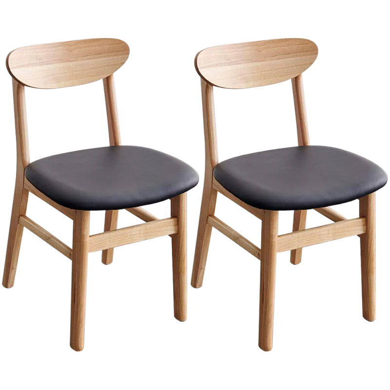 Modern Kitchen Opening Back Dining Side Chair Khaki Wood Dining Side Chair Natural Upholstered 2 Piece Set Clearhalo ' kitchen&dining_furn' 'Dining Chairs' 'Dining Tables & Seating' 'dining_chair' 'furn' 'furn_dining_chair' 'Furniture' 'furniture_dining_chair' 'Kitchen & Dining Furniture' 'kitchen' 3541288