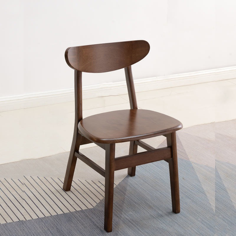 Modern Kitchen Opening Back Dining Side Chair Khaki Wood Dining Side Chair Clearhalo ' kitchen&dining_furn' 'Dining Chairs' 'Dining Tables & Seating' 'dining_chair' 'furn' 'furn_dining_chair' 'Furniture' 'furniture_dining_chair' 'Kitchen & Dining Furniture' 'kitchen' 3541291