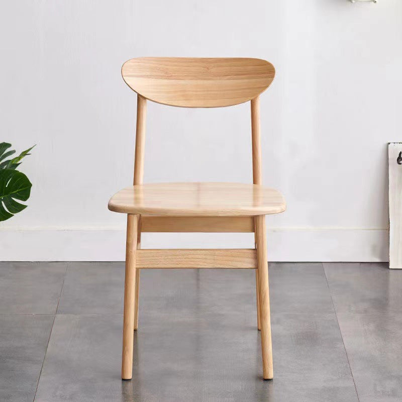 Modern Kitchen Opening Back Dining Side Chair Khaki Wood Dining Side Chair Clearhalo ' kitchen&dining_furn' 'Dining Chairs' 'Dining Tables & Seating' 'dining_chair' 'furn' 'furn_dining_chair' 'Furniture' 'furniture_dining_chair' 'Kitchen & Dining Furniture' 'kitchen' 3541293