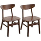 Modern Kitchen Opening Back Dining Side Chair Khaki Wood Dining Side Chair Walnut Wood 2 Piece Set Clearhalo ' kitchen&dining_furn' 'Dining Chairs' 'Dining Tables & Seating' 'dining_chair' 'furn' 'furn_dining_chair' 'Furniture' 'furniture_dining_chair' 'Kitchen & Dining Furniture' 'kitchen' 3541294