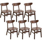 Modern Kitchen Opening Back Dining Side Chair Khaki Wood Dining Side Chair Walnut Wood 6 Piece Set Clearhalo ' kitchen&dining_furn' 'Dining Chairs' 'Dining Tables & Seating' 'dining_chair' 'furn' 'furn_dining_chair' 'Furniture' 'furniture_dining_chair' 'Kitchen & Dining Furniture' 'kitchen' 3541298