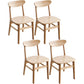 Modern Kitchen Opening Back Dining Side Chair Khaki Wood Dining Side Chair Natural Wood 4 Piece Set Clearhalo ' kitchen&dining_furn' 'Dining Chairs' 'Dining Tables & Seating' 'dining_chair' 'furn' 'furn_dining_chair' 'Furniture' 'furniture_dining_chair' 'Kitchen & Dining Furniture' 'kitchen' 3541301