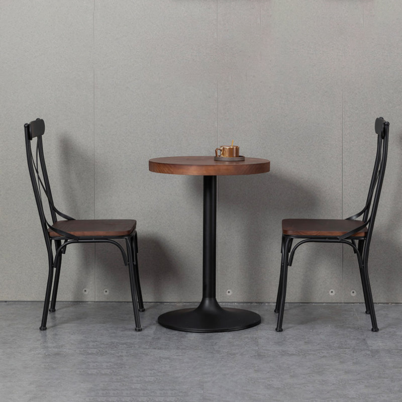 Industrial Coffee Shop Metal Side Chair Black Cross Back Folding Chair Clearhalo ' kitchen&dining_furn' 'Dining Chairs' 'Dining Tables & Seating' 'dining_chair' 'furn' 'furn_dining_chair' 'Furniture' 'furniture_dining_chair' 'Kitchen & Dining Furniture' 'kitchen' 3541322