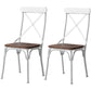 Industrial Coffee Shop Metal Side Chair Black Cross Back Folding Chair White Wood 2 Piece Set Clearhalo ' kitchen&dining_furn' 'Dining Chairs' 'Dining Tables & Seating' 'dining_chair' 'furn' 'furn_dining_chair' 'Furniture' 'furniture_dining_chair' 'Kitchen & Dining Furniture' 'kitchen' 3541330