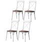 Industrial Coffee Shop Metal Side Chair Black Cross Back Folding Chair White Wood 4 Piece Set Clearhalo ' kitchen&dining_furn' 'Dining Chairs' 'Dining Tables & Seating' 'dining_chair' 'furn' 'furn_dining_chair' 'Furniture' 'furniture_dining_chair' 'Kitchen & Dining Furniture' 'kitchen' 3541331