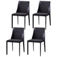 Modern Saddle Chair with Metal Base 32"H Leather Dining Chair for Restaurant Black 4 Piece Set Clearhalo ' kitchen&dining_furn' 'Dining Chairs' 'Dining Tables & Seating' 'dining_chair' 'furn' 'furn_dining_chair' 'Furniture' 'furniture_dining_chair' 'Kitchen & Dining Furniture' 'kitchen' 3541350
