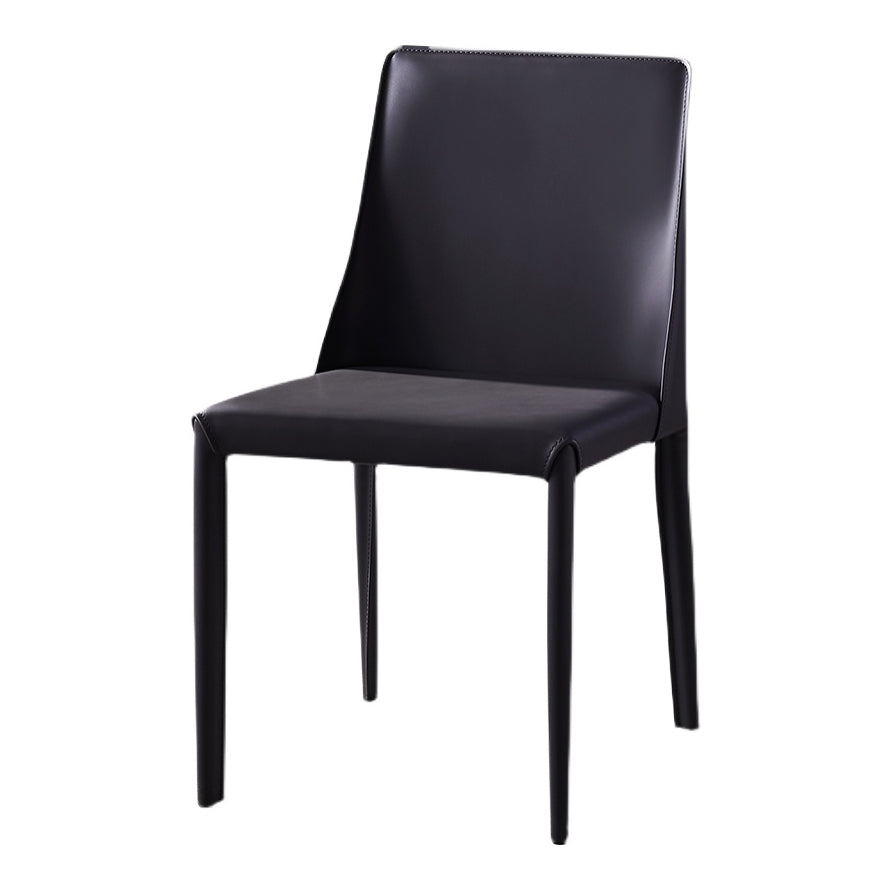 Modern Saddle Chair with Metal Base 32"H Leather Dining Chair for Restaurant Clearhalo ' kitchen&dining_furn' 'Dining Chairs' 'Dining Tables & Seating' 'dining_chair' 'furn' 'furn_dining_chair' 'Furniture' 'furniture_dining_chair' 'Kitchen & Dining Furniture' 'kitchen' 3541356