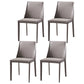 Modern Saddle Chair with Metal Base 32"H Leather Dining Chair for Restaurant Grey 4 Piece Set Clearhalo ' kitchen&dining_furn' 'Dining Chairs' 'Dining Tables & Seating' 'dining_chair' 'furn' 'furn_dining_chair' 'Furniture' 'furniture_dining_chair' 'Kitchen & Dining Furniture' 'kitchen' 3541357