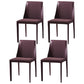 Modern Saddle Chair with Metal Base 32"H Leather Dining Chair for Restaurant Purple 4 Piece Set Clearhalo ' kitchen&dining_furn' 'Dining Chairs' 'Dining Tables & Seating' 'dining_chair' 'furn' 'furn_dining_chair' 'Furniture' 'furniture_dining_chair' 'Kitchen & Dining Furniture' 'kitchen' 3541373