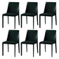 Modern Saddle Chair with Metal Base 32"H Leather Dining Chair for Restaurant Blackish Green 6 Piece Set Clearhalo ' kitchen&dining_furn' 'Dining Chairs' 'Dining Tables & Seating' 'dining_chair' 'furn' 'furn_dining_chair' 'Furniture' 'furniture_dining_chair' 'Kitchen & Dining Furniture' 'kitchen' 3541377