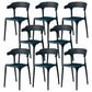 Glam Plastic Side Chair Matte Finish Open Back Dining Chair for Dinning Room Black 8 Piece Set Clearhalo ' kitchen&dining_furn' 'Dining Chairs' 'Dining Tables & Seating' 'dining_chair' 'furn' 'furn_dining_chair' 'Furniture' 'furniture_dining_chair' 'Kitchen & Dining Furniture' 'kitchen' 3541381