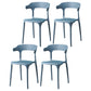 Glam Plastic Side Chair Matte Finish Open Back Dining Chair for Dinning Room Grey 4 Piece Set Clearhalo ' kitchen&dining_furn' 'Dining Chairs' 'Dining Tables & Seating' 'dining_chair' 'furn' 'furn_dining_chair' 'Furniture' 'furniture_dining_chair' 'Kitchen & Dining Furniture' 'kitchen' 3541382
