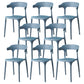 Glam Plastic Side Chair Matte Finish Open Back Dining Chair for Dinning Room Grey 8 Piece Set Clearhalo ' kitchen&dining_furn' 'Dining Chairs' 'Dining Tables & Seating' 'dining_chair' 'furn' 'furn_dining_chair' 'Furniture' 'furniture_dining_chair' 'Kitchen & Dining Furniture' 'kitchen' 3541384