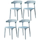 Glam Plastic Side Chair Matte Finish Open Back Dining Chair for Dinning Room Light Gray 4 Piece Set Clearhalo ' kitchen&dining_furn' 'Dining Chairs' 'Dining Tables & Seating' 'dining_chair' 'furn' 'furn_dining_chair' 'Furniture' 'furniture_dining_chair' 'Kitchen & Dining Furniture' 'kitchen' 3541386