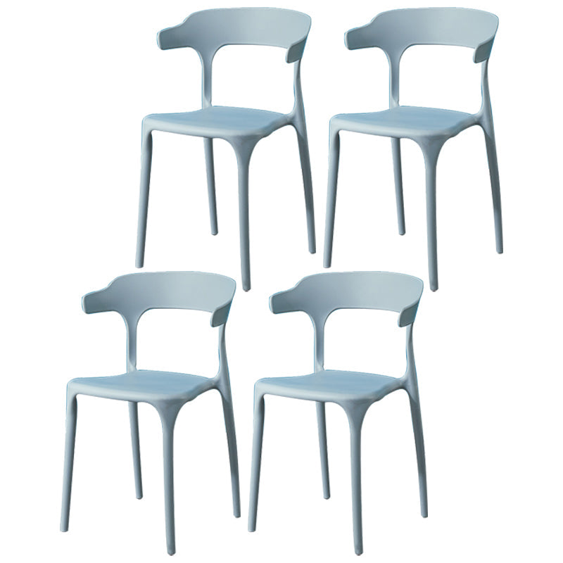 Glam Plastic Side Chair Matte Finish Open Back Dining Chair for Dinning Room Light Gray 4 Piece Set Clearhalo ' kitchen&dining_furn' 'Dining Chairs' 'Dining Tables & Seating' 'dining_chair' 'furn' 'furn_dining_chair' 'Furniture' 'furniture_dining_chair' 'Kitchen & Dining Furniture' 'kitchen' 3541386