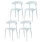 Glam Plastic Side Chair Matte Finish Open Back Dining Chair for Dinning Room White 4 Piece Set Clearhalo ' kitchen&dining_furn' 'Dining Chairs' 'Dining Tables & Seating' 'dining_chair' 'furn' 'furn_dining_chair' 'Furniture' 'furniture_dining_chair' 'Kitchen & Dining Furniture' 'kitchen' 3541390