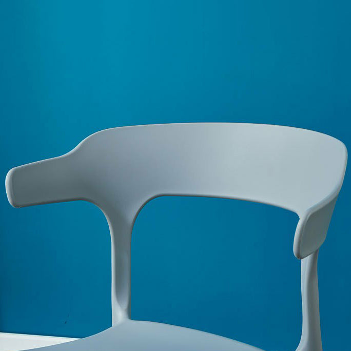 Glam Plastic Side Chair Matte Finish Open Back Dining Chair for Dinning Room Clearhalo ' kitchen&dining_furn' 'Dining Chairs' 'Dining Tables & Seating' 'dining_chair' 'furn' 'furn_dining_chair' 'Furniture' 'furniture_dining_chair' 'Kitchen & Dining Furniture' 'kitchen' 3541391