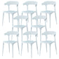 Glam Plastic Side Chair Matte Finish Open Back Dining Chair for Dinning Room White 8 Piece Set Clearhalo ' kitchen&dining_furn' 'Dining Chairs' 'Dining Tables & Seating' 'dining_chair' 'furn' 'furn_dining_chair' 'Furniture' 'furniture_dining_chair' 'Kitchen & Dining Furniture' 'kitchen' 3541392