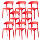 Glam Plastic Side Chair Matte Finish Open Back Dining Chair for Dinning Room Red 8 Piece Set Clearhalo ' kitchen&dining_furn' 'Dining Chairs' 'Dining Tables & Seating' 'dining_chair' 'furn' 'furn_dining_chair' 'Furniture' 'furniture_dining_chair' 'Kitchen & Dining Furniture' 'kitchen' 3541397