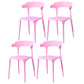 Glam Plastic Side Chair Matte Finish Open Back Dining Chair for Dinning Room Pink 4 Piece Set Clearhalo ' kitchen&dining_furn' 'Dining Chairs' 'Dining Tables & Seating' 'dining_chair' 'furn' 'furn_dining_chair' 'Furniture' 'furniture_dining_chair' 'Kitchen & Dining Furniture' 'kitchen' 3541399