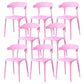 Glam Plastic Side Chair Matte Finish Open Back Dining Chair for Dinning Room Pink 8 Piece Set Clearhalo ' kitchen&dining_furn' 'Dining Chairs' 'Dining Tables & Seating' 'dining_chair' 'furn' 'furn_dining_chair' 'Furniture' 'furniture_dining_chair' 'Kitchen & Dining Furniture' 'kitchen' 3541401