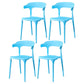 Glam Plastic Side Chair Matte Finish Open Back Dining Chair for Dinning Room Sky Blue 4 Piece Set Clearhalo ' kitchen&dining_furn' 'Dining Chairs' 'Dining Tables & Seating' 'dining_chair' 'furn' 'furn_dining_chair' 'Furniture' 'furniture_dining_chair' 'Kitchen & Dining Furniture' 'kitchen' 3541406