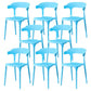 Glam Plastic Side Chair Matte Finish Open Back Dining Chair for Dinning Room Sky Blue 8 Piece Set Clearhalo ' kitchen&dining_furn' 'Dining Chairs' 'Dining Tables & Seating' 'dining_chair' 'furn' 'furn_dining_chair' 'Furniture' 'furniture_dining_chair' 'Kitchen & Dining Furniture' 'kitchen' 3541407