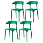 Glam Plastic Side Chair Matte Finish Open Back Dining Chair for Dinning Room Green 4 Piece Set Clearhalo ' kitchen&dining_furn' 'Dining Chairs' 'Dining Tables & Seating' 'dining_chair' 'furn' 'furn_dining_chair' 'Furniture' 'furniture_dining_chair' 'Kitchen & Dining Furniture' 'kitchen' 3541408